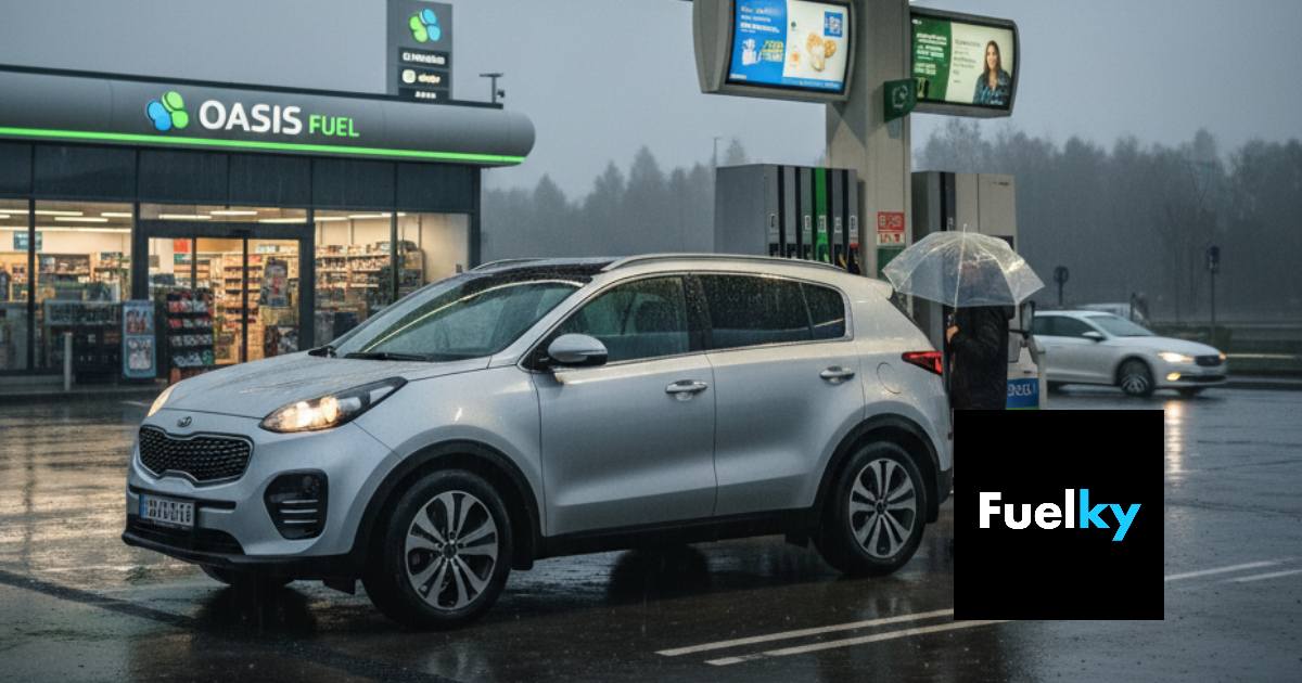 auto na čerpacej stanici 3. októbra